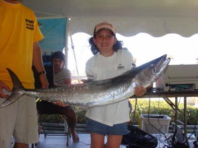 Savannah Ward with her 22.45 pound kingfish.