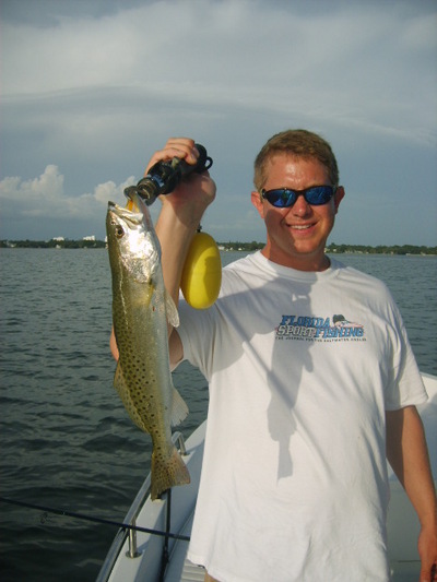 Russ with a nice red caught using a pinfish when shrimp wouldn't work