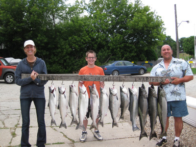 Lake Michigan charter fishing trip