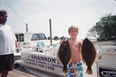 Couple nice flounder while fishing in Myrtle Beach SC