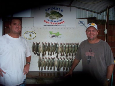 Doug and Chris with 29 keepers out of around 100 crappie caught. We also had to end the trip early to to storms.