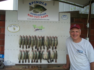 Mark caught this limit of crappie on his morning trip today.