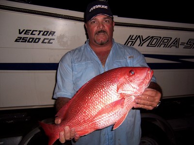 Pete with a nice snapper