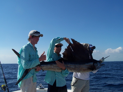 Mat and Friends with their first Sailfish.