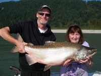 32 lb fall Chinook salmon caught on Fraser river a few days ago