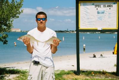 Teen Angler of the Year -- Jordan Martinez with a nice sand perch he caught last March.