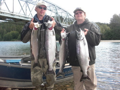 Aug 20 John Schikoski and Berry Benner drifted the Kitimat River and they landed 4
