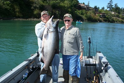 60-plus-pound Chetco River trophy salmon