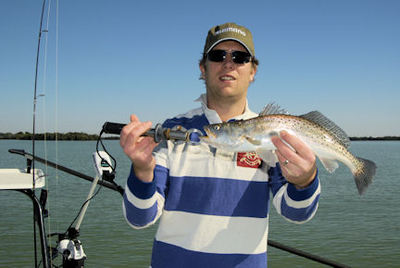 Brian Glock's Charlotte Harbor fly trout caught with Capt. Rick Grassett.
