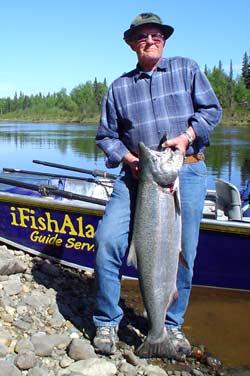 #45lb Chrome Bright Early Season King Salmon From The Deshka River