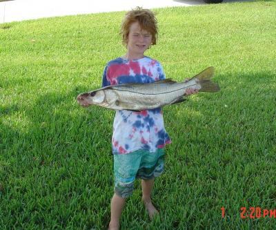 Collin Sealey with his snook.