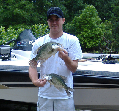 Wesley Holley was looking for quality Crappie and got them with Guide Mike Baker