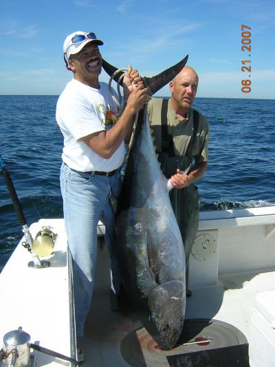Bluefin tuna caught aboard the Lyndsy Liz