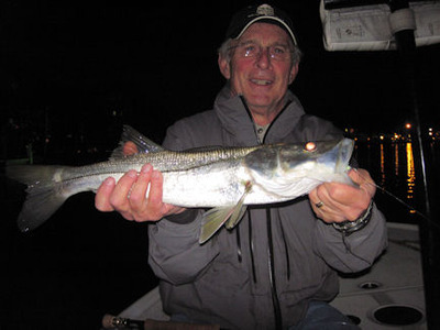 Dean Fields Venice Grassett Snook Minnow fly snook caught and released with Capt. Rick Grassett.