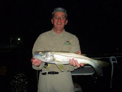 Denis Clohisy caught and released this snook on a Grassett's Snook Minnow fly while fishing the ICW near Venice, FL, with Capt. Rick Grassett.