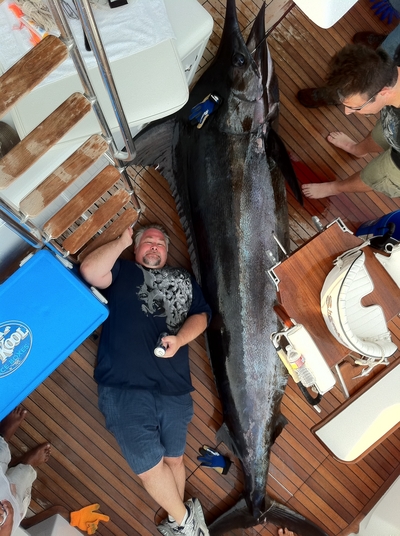 Ed Schatte from Texas caught this 780 lbs blue marlin aboard our 60ft