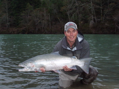 16.5 pound Eel river steelhead caught by Smith and Eel river guide Dave Jacobs