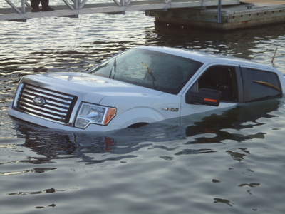 f150 going under at boat ramp