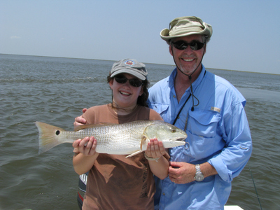 Father daughter redfish