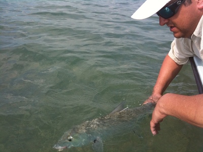 Anthony Ragucci tags and releases his first ever bonefish