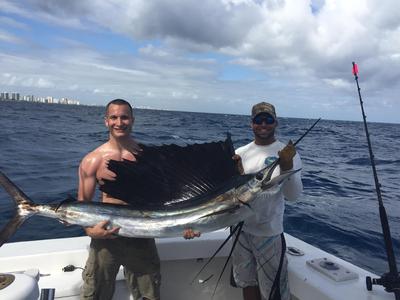 Sailfish caught sportfishing in Fort Lauderdale