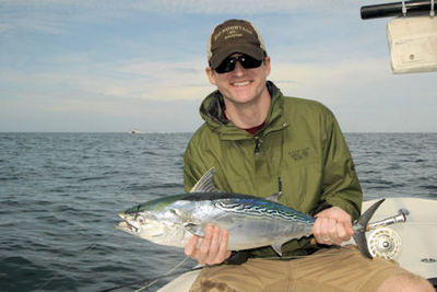 Kirk Howell's Sarasota fly albie caught and released with Capt. Rick Grassett.
