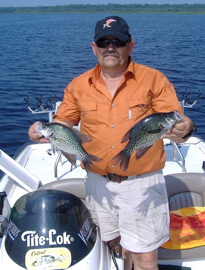 Guide Mike Baker catches his share of Lake Lochloosa fish which were all released today