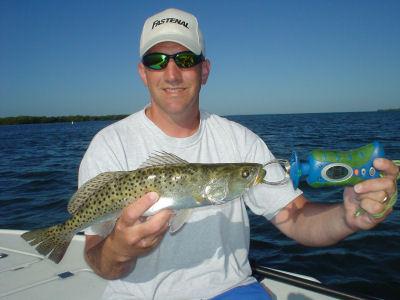Mike Carducci, from NY, caught and released this nice trout on a CAL jig with a shad tail while fishing Terra Ceia Bay with Capt. Rick Grassett.