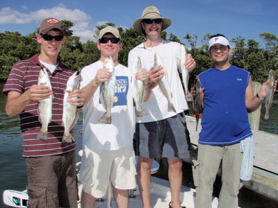 Typical Sea Trout Catch in Biscayne Bay
