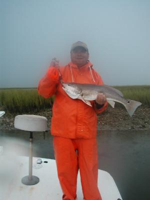 8lb Redfish in the rain