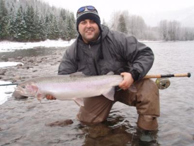 The photo of the week shows a beautiful Zymoetz (Copper) River doe Steelhead landed by Rob Vodola.  It is never too late in the season to go fishing for these gems!  Dont let the poor weather stop you