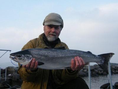 Walter caught this wild Atlantic Salmon on the troll