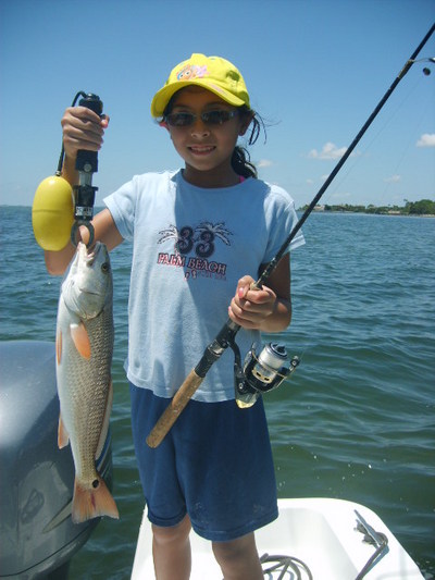 Sara with her first redfish