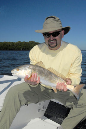 Tony Ryan's Sarasota Bay CAL jig red caught and released with Capt. Rick Grassett.