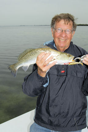 Victor Feldman's Sarasota Bay CAL jig trout caught with Capt. Rick Grassett.