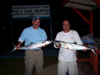 Mr Ramirez and Al with some King Mackerel 2/20/09