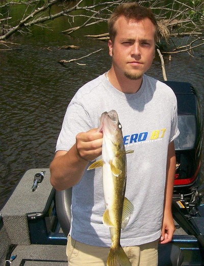 Chris Hubbard shows off another good walleye