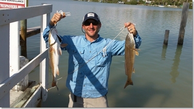 Dave Wank Shows Off Our Limit of Redfish