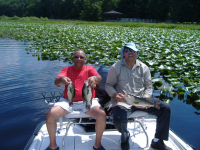 George and Lenny showing Bass and Crappie from Lochloosa