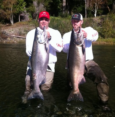 Casey and Don with bright Smith River kings