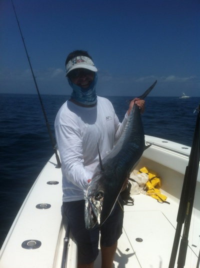 25lb kingfish from the reef