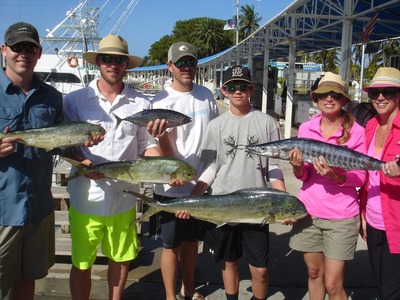Here's Steve and his family with there catch 