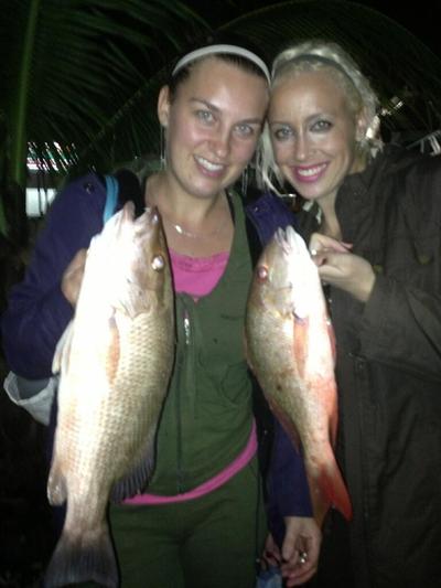 Nice mangrove and mutton snapper caught by these girls