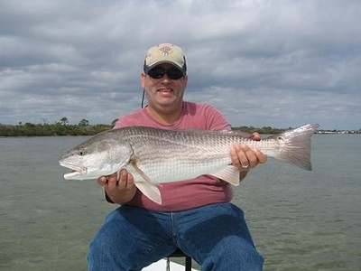 Jason with a sweet Mosquito Lagoon Red!