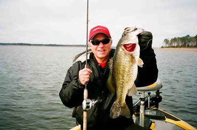 Here is another big Rayburn bass.  This one hit Berkley's Frenzy lipless crankbait
