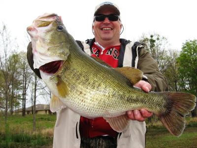 Matt Yost's 10+ lb bass caught while fishing with Lake Fork Guide James Caldemeyer
