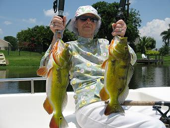 Florence with double header Peacocks 3lb and 4lb