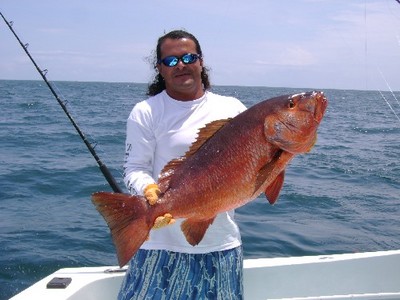 Jesus with first Snapper of Day