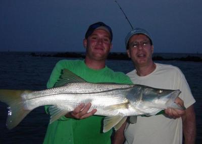 Jeff joined Bernie to get his snook