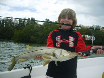 Devin with a nice snook